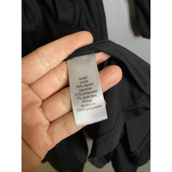 Maurices Black Ribbed Long Sleeve Mini Dress Size Large - Picture 6 of 7